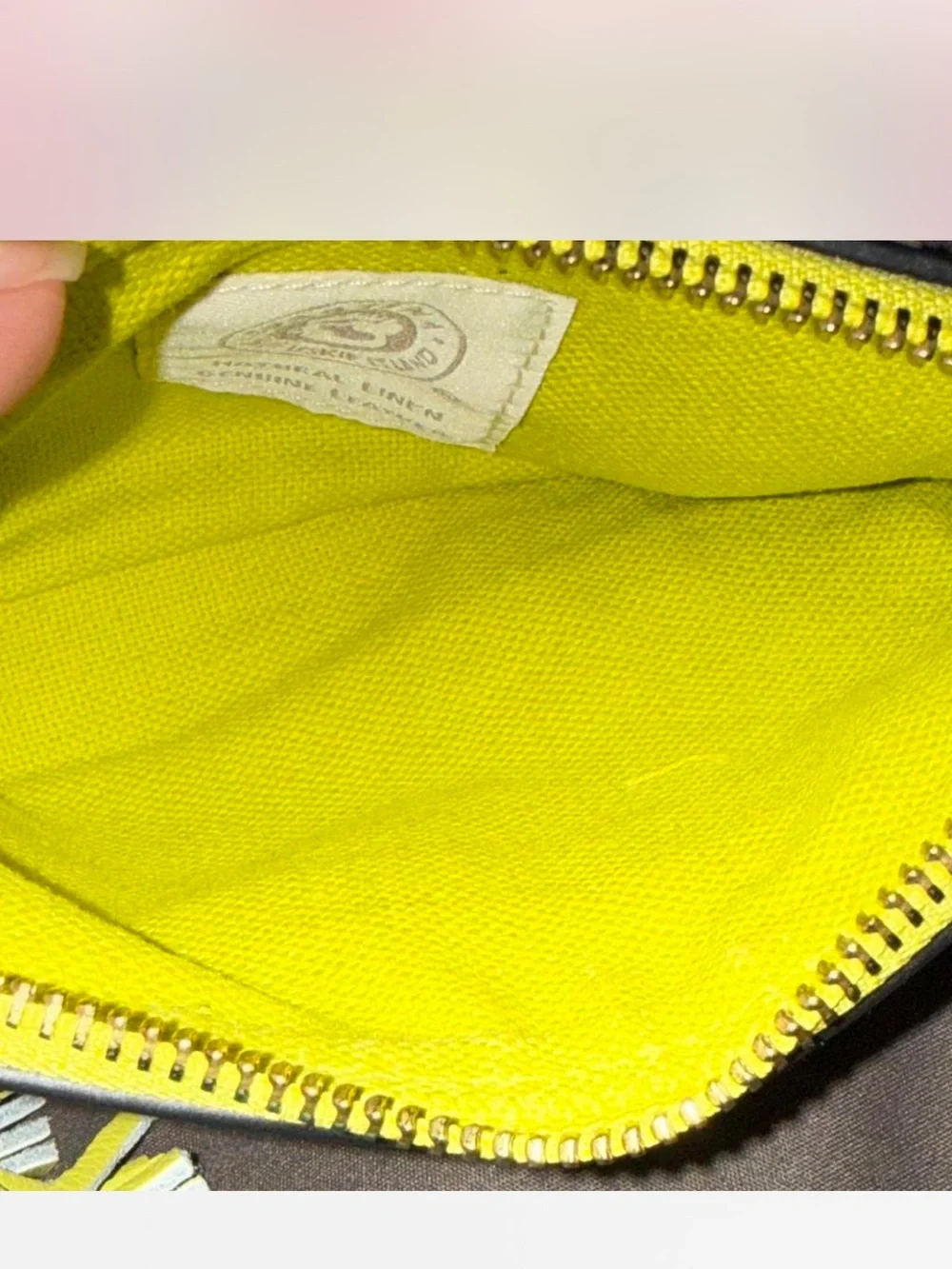 Spartina Dalfuskie Canvas Wristlet Clutch in Yellow and Black
